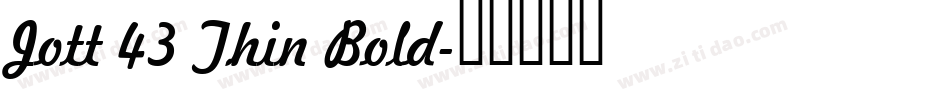 Jott 43 Thin Bold字体转换